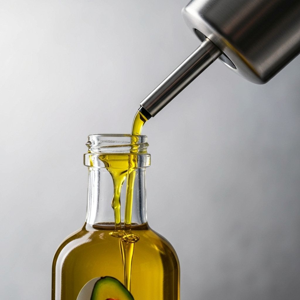Premium avocado oil bottle